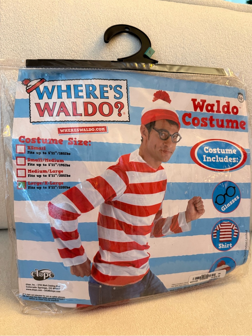 Where’s Waldo Costume Set - Mens L/XL